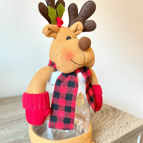 Fun Christmas Moose Cookie Jar Holidays Home Decor NWOT - Great Gift - Picture 4 of 13